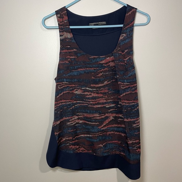 All Saints SPITALFIELDS Sleeveless Multicolor Top size 8 - Picture 1 of 3